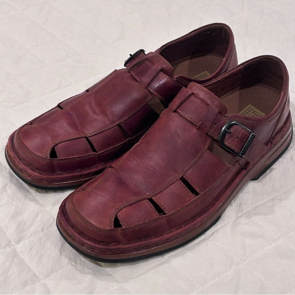 Josef Seibel European Premium Oxford Huarache Buckle Leather Sandal EU 45 US 11